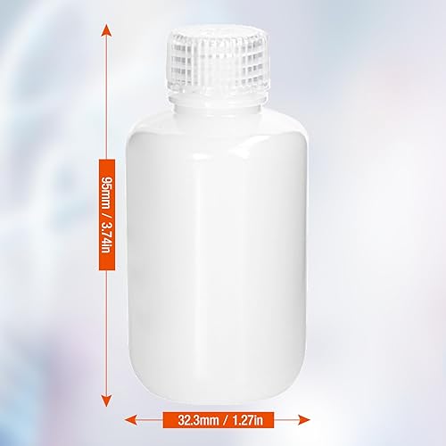 Miniatura 2 de Botellas transparentes de plástico de 4.2 fl oz HDPE Regent botella recargable soporte de almacenamiento de muestras con tapas de rosca, paquete de