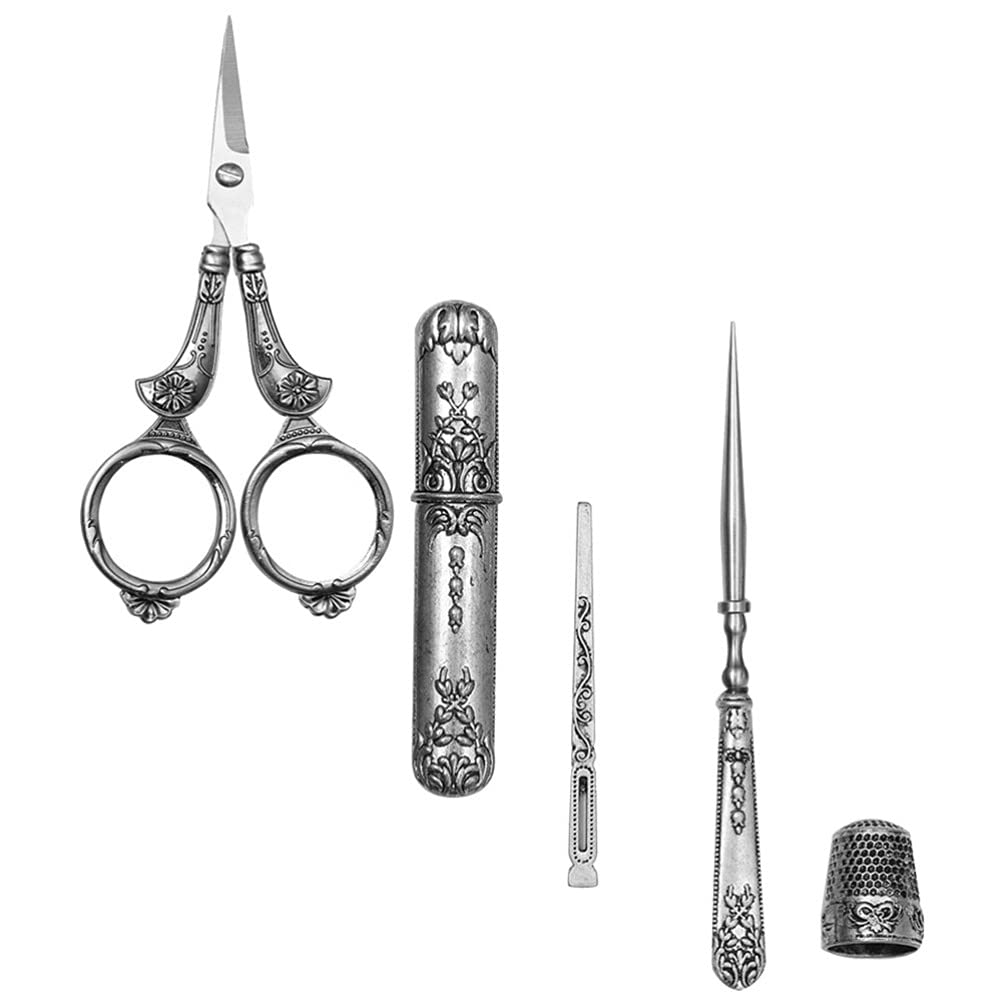 EXCEART 1 Juego Herramientas De Costura Antiguas Tijeras Retro Para Coser Tijeras De Bordar Antiguas Tijera De Confección Mini Tijera De Costura Trabaja Acero Inoxidable Corte De Papel