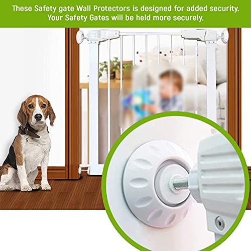 Image of Safe-O-Kid Wall Protector /Bumper Guards for Any Safety Gate, Stable & Non-Slip Safety Wall Pad Guard Wall Protector Pads for Baby Safety Gate, Pack of 4, White