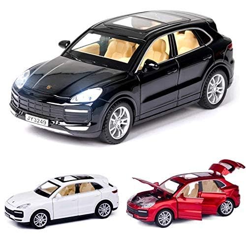 Image of Metal Pull Back Diecast Car 1:32 Porche Cayenne Pull Back Car Model with Sound Light Boys Gifts Toys for Kids【Pack of 1】