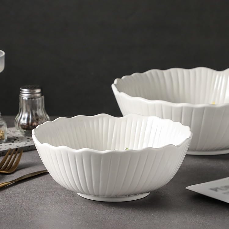 Piatti Cena Ciotola da portata in ceramica, piatto da portata, ciotola da zuppa, ciotola da ramen, ciotola da portata for ristorante Forniture Per Feste(9.5in)