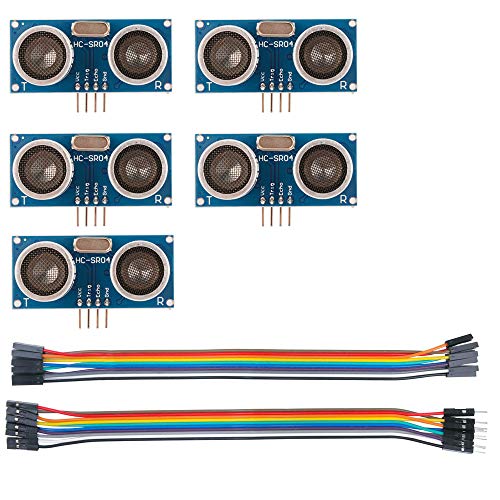 Sun3 Impresora 5 unidades HC-SR04 Módulo ultrasónico Sensor para Arduino UNO, MEGA2560, Nano, Roboter, XBee, ZigBee, etc.