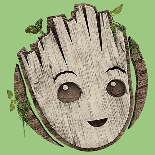 Marvel Groot Wooden Badge Girls Short Sleeve Tee Shirt2