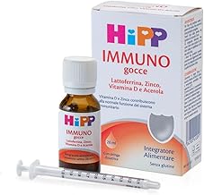 HiPP - HiPP Immuno Drops, Food Supplement, Immune Defense Children, Wellness of Nose and Throat, Lactoferrin, Zinc, Vitamin D, Acerola, Children, Immune System, 20 ml