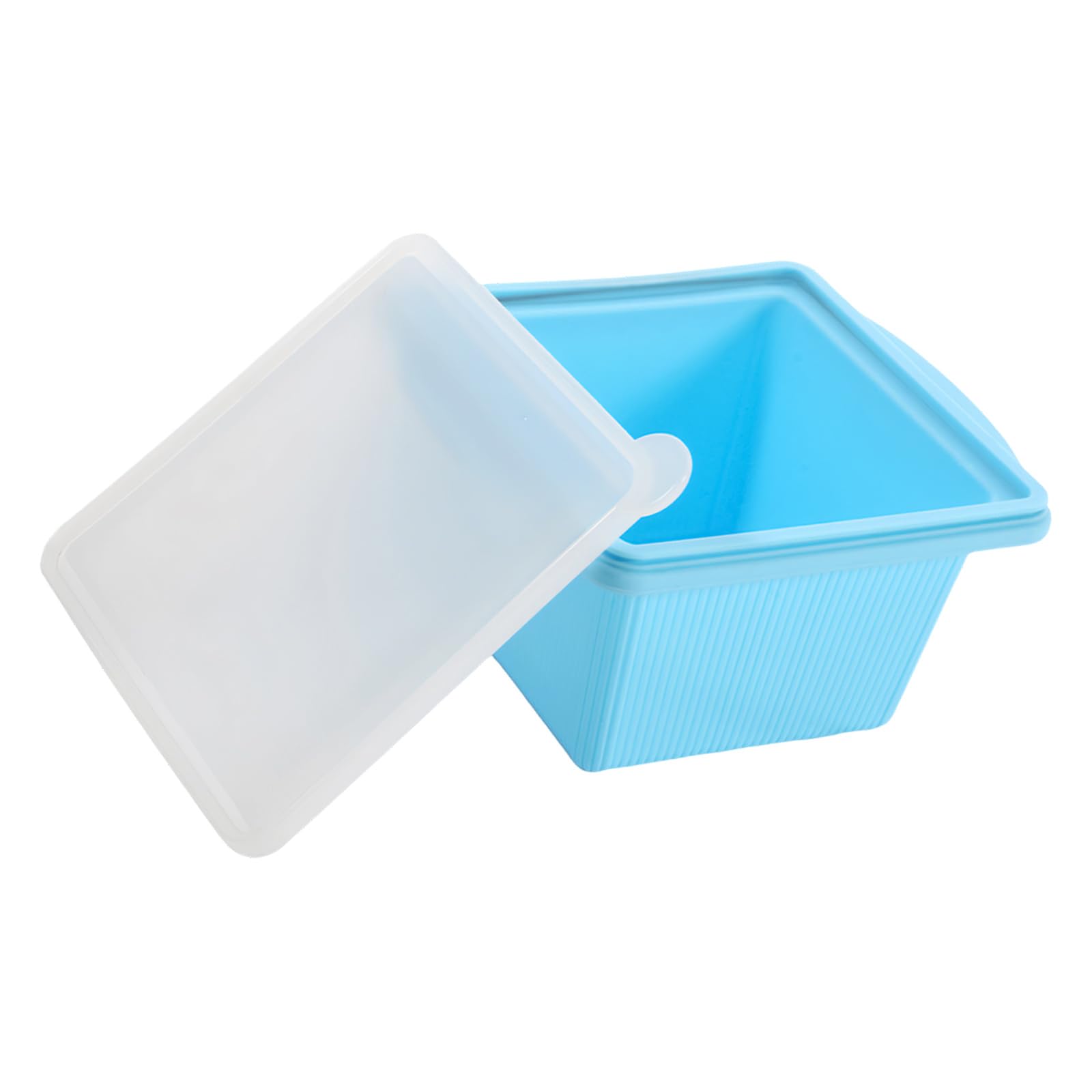 OSNIYAW Silicone Freezing Soup Molds with Metal Frame for Enhances Durability and Easy Cleaning Large Ice Cubes Molds Freezer Tray for Easy Demolding Space Saving Soup Ice