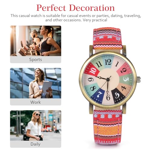 Watches-for-Women-Multicolor-Rainbow-Pattern-Ladies-Watches-PU-Leather-StrapUpgraded-Bohemian-Womens-WatchesWomens-Gift 51rW7vC0W2L
