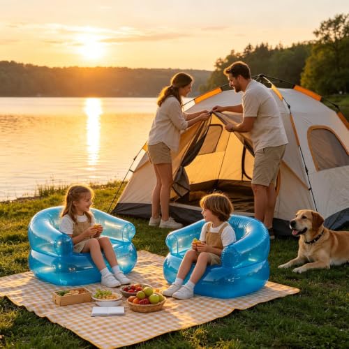 Sillón inflable cómodo y resistente para camping o salas de estar 3