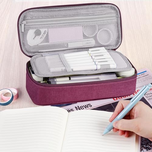 Image of WEMATE Pencil Case, Large Storage Organizer, Makeup Bag, Teacher Must - have, Big Pencil Pouch, Marker Case for College