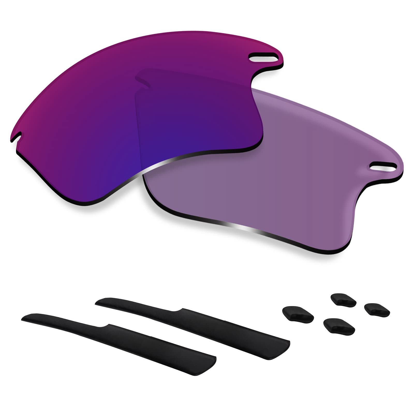 Betterun Amethyst Replacement Lenses/Rubber Kits for Oakley Fast Jacket XL