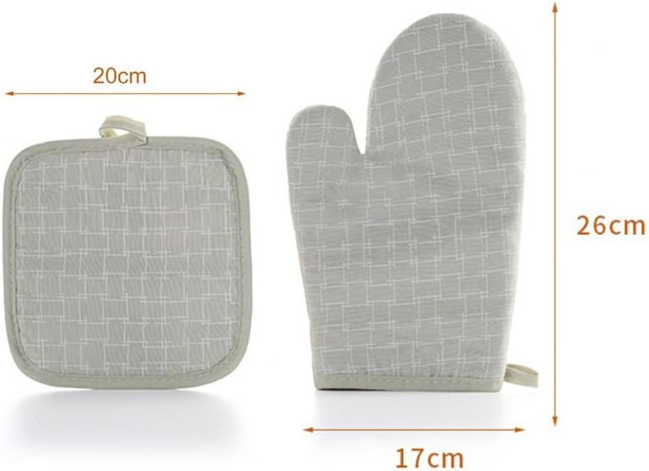 Kitchen Gloves Insulation Pad Cooking Microwave Baking BBQ Oven Mitts Potholder Mat Holders