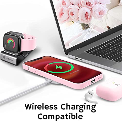 Image of MIDOS Back Cover Compatible with iPhone 14 Plus Case Liquid Silicone Full Protection Shock Proof Back Cover for iPhone 14 Plus (2022) 6.7 inch (Pink)