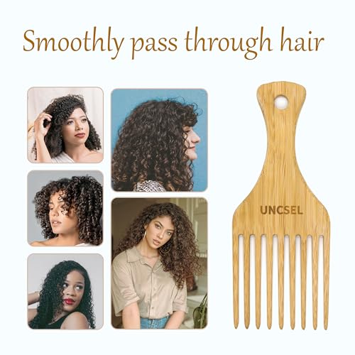 Peine Afro para peinar y desenredar cabello rizado miniatura 3