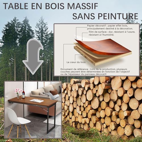 Table pliante murale pour studio : libérez de l'espace avec étagère intégrée - 5