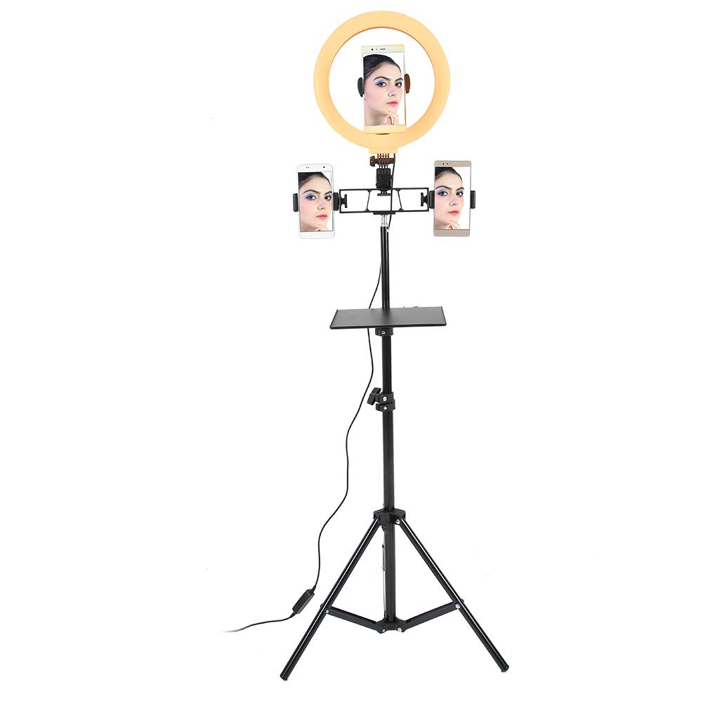 Photography Lighting Kit, No Shadow Fill Light 360‑Degree Lights Live Stream Light, Foldable Design for Woman Man