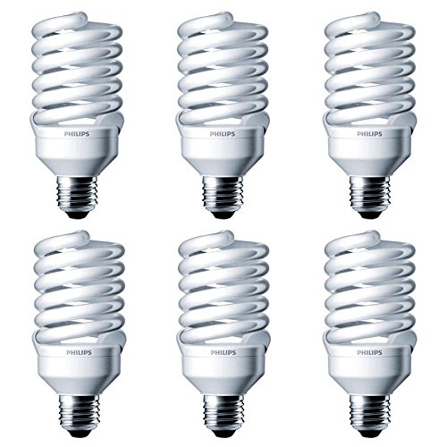 Philips Led 414060 Energy Saver Compact Fluorescent T2 Twister (A21 Replacement) Household Light Bulb: 4000-Kelvin, 23-Watt (100-Watt Equivalent), E26 Medium Screw Base, Cool White, 6-Pack #TOP1