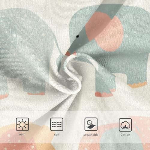 KLL Colorful Elephant Cartoon Baby Boys Cotton Briefs Breathable Children Undies3