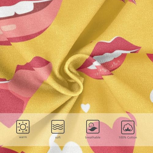 Lips Kiss Heart Pattern Love Boys Toddler Cotton Kids Underwear Breathable Children Panties3