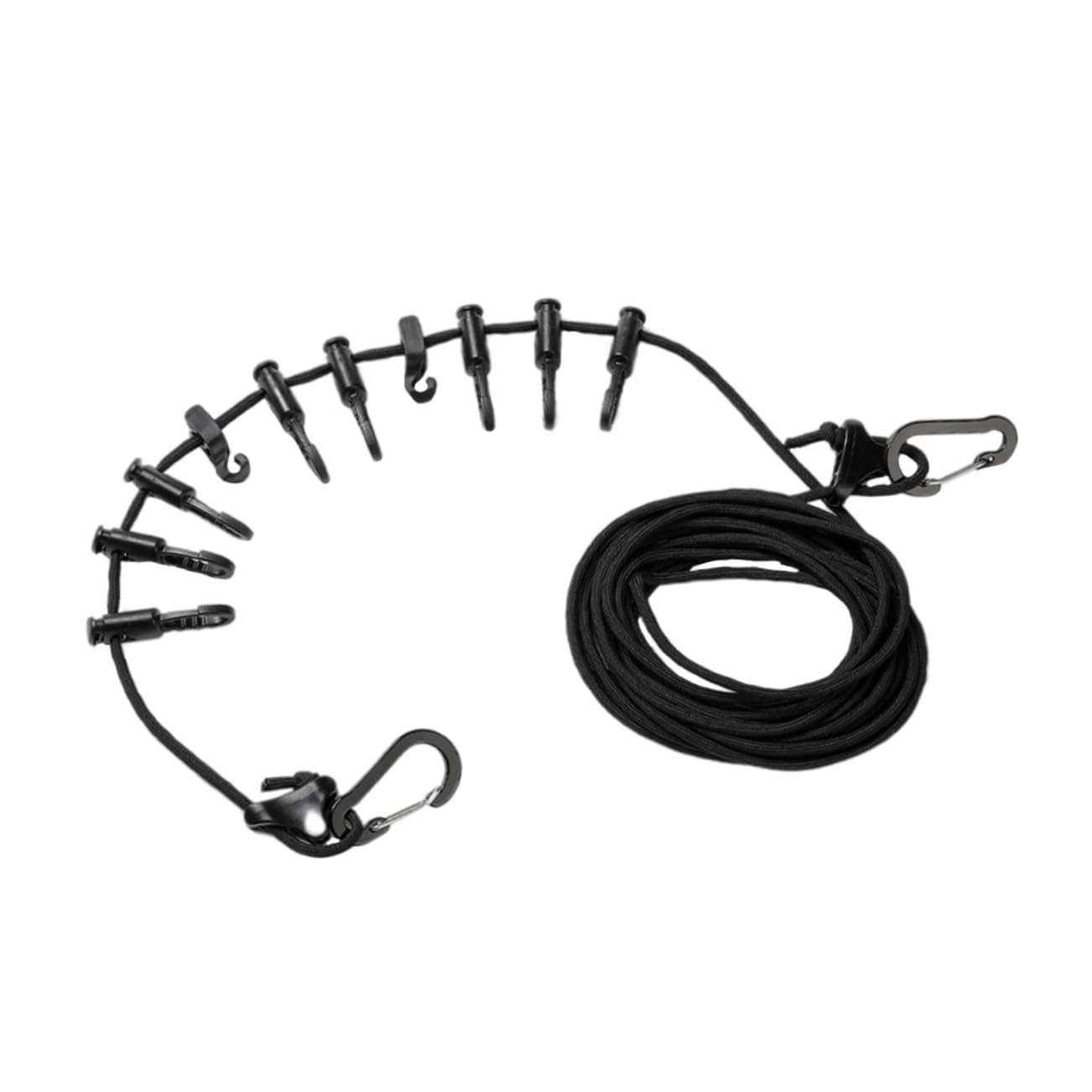 BESTYASH 1Set Outdoor Adjustable Camping Clothesline Rope Multi Purpose Air Drying Line for Travel Home and Garden Use Black Design for Abrasion Resistance and Easy Setup