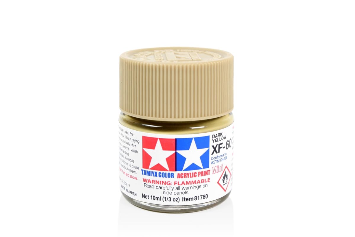 Tamiya Acrylic Mini XF-60 Dark Yellow 10ml Paint Bottle