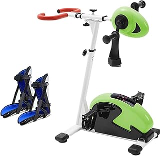 Samnuerly Mini Exercise Bike Arm and Leg Exerciser, Stationary Foot Pedal Rehabilitation Bicycle, Portable Upper and Lower Extremity Physiotherapy Rehabilitation Equipment (N)