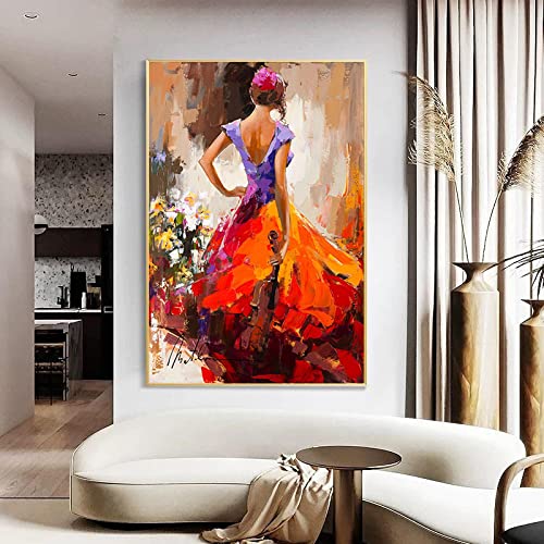 Art mural abstrait danseuse de Flamenco impression sur toile