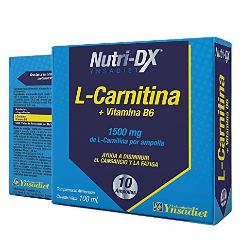 Complemento Alimenticio con L Carnitina y Vitamina B6 10 Ampollas de 10 ml  Ideal para Disminuir el Cansancio y la Fatiga   Ayuda a Mejorar el Rendimiento y la Recuperación   Aquisana