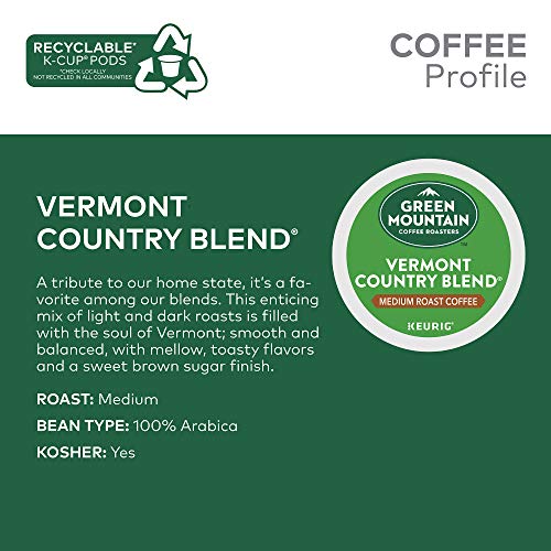 Image of Green Mountain Coffee Roasters Vermont Country Blend Keurig Single-Serve K-Cup Pods, Medium Roast Coffee, 72 Count (6 Packs of 12)