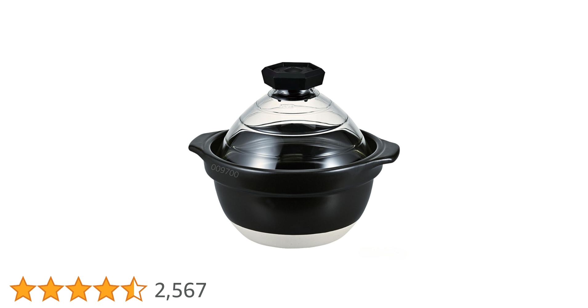 Amazon.co.jp: HARIO(ハリオ) フタがガラスのご飯釜 2~3合 中身