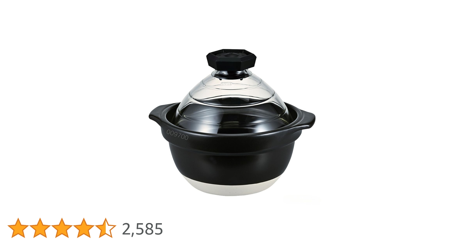 Amazon.co.jp: HARIO(ハリオ) フタがガラスのご飯釜 2~3合 中身が