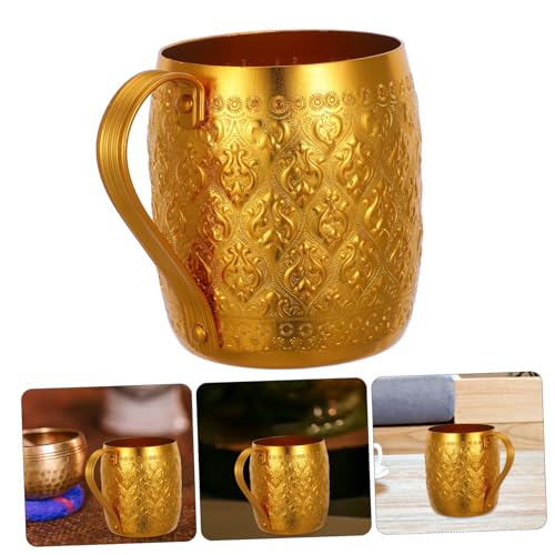 Taza de agua de metal dorada para cenas en restaurantes y mesas de hotel elegantes 8