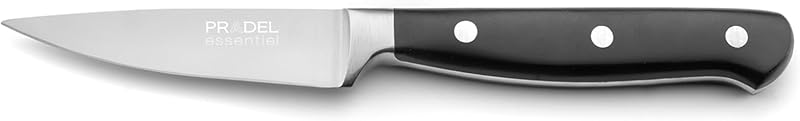 PRADEL ESSENTIEL - Couteau d'office - Blason - Acier inoxydable 13 C, Finition Satinée - Lame 9 cm - Noir