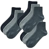 Camano Socken CA-SOFT Quarter 9er Pack, Größe:39-42, Farbe:Dark Grey/Light Grey/Anthracite (0049)