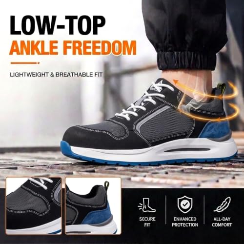 Image of LAoutun Steel Toe Shoes for Men Safety Work Sneakers Lightweight