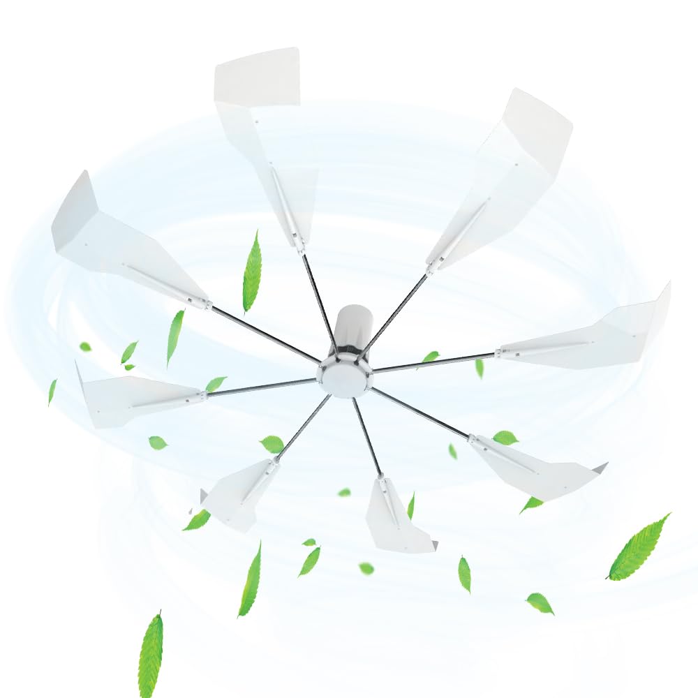 エアコン用ファン エアコンプロペラ 天井取付ファン 風分散天井扇風機 循環送風 エア コン風除け 風向き調整板 風避け セントラルエア コン風よけ 導風羽根 空調効率アップ 事務所、会議室、レストラン用 結露対策 直撃風防止 軽量・省エネ 結露対策 天 井カセット式エア コンに対応（取扱日本語説明書付き）