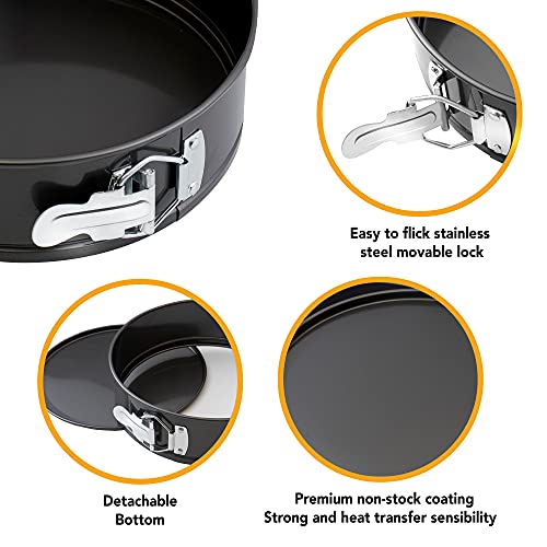 7 Inch Cake Tin - 18cm Non-Stick Round Springform Cake Tins for Baking Cheesecake at Home, Kitchen, and Restaurant - Image 6