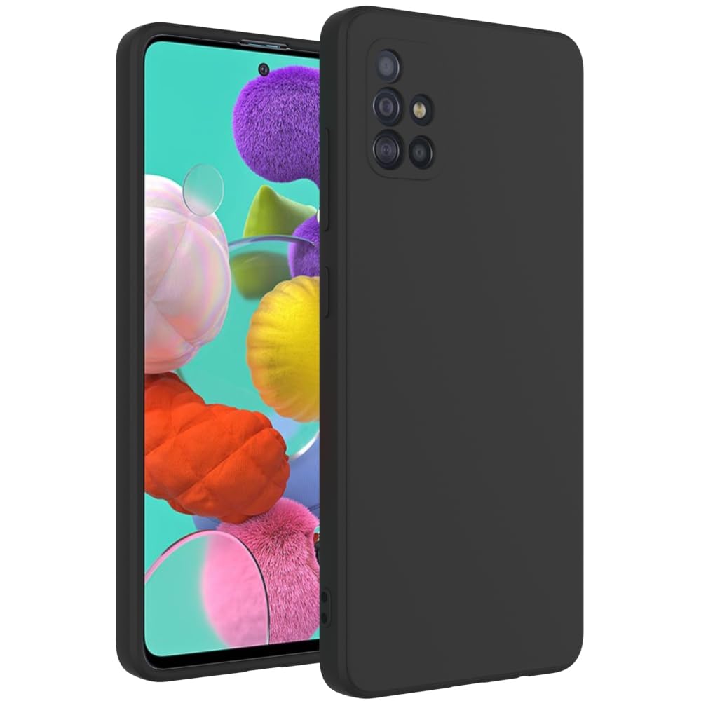 for Samsung Galaxy A51 4G Case Black, Scratch Resistant with Soft Touch, Slim Thin Phone Cover for Samsung Galaxy A51 4G