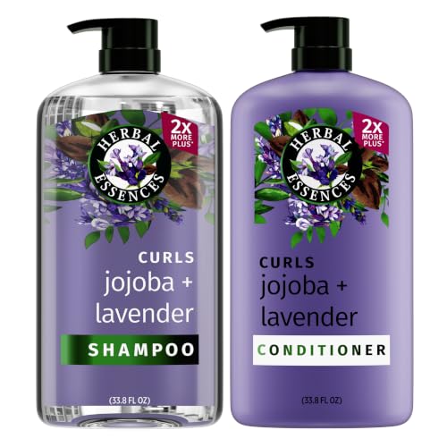 Herbal Essences Curls Collection Jojoba and Lavender Shampoo and Conditioner Set, 67.6 fl oz