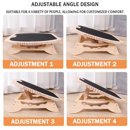 Tabouret for améliorer la posture en pin avec large surface