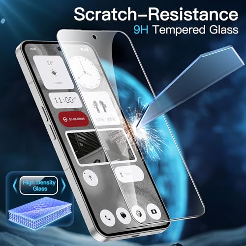 Image of JETech Tempered Glass Screen Protector Guard for Nothing Phone 2, Anti-Scratch, HD Clear, 3-Pack