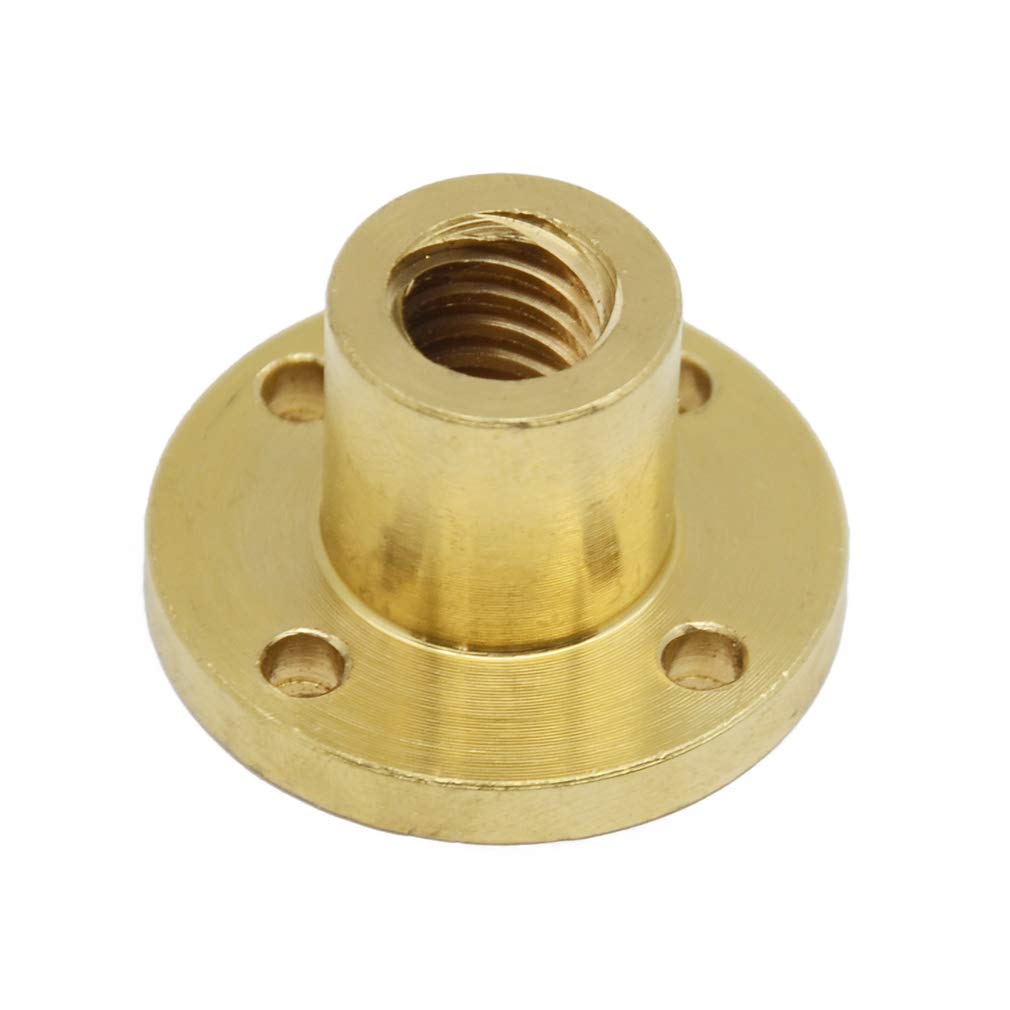 Tr10x8 Lead Screw Brass Nut (Acme Thread, 2mm Pitch, 4 Start, 8mm Lead) for Diameter 10mm T10 Lead Screw of 3D Printer Z Axis