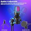 USB-Microphone for Computer/PC Gaming - Entry Level Cardioid Condenser Mic with Tripod Stand, Pop Filter, RGB Lighting Perfect for Streaming, Podcasting, Vocal Recording on YouTube, Skype, and PS4 #4