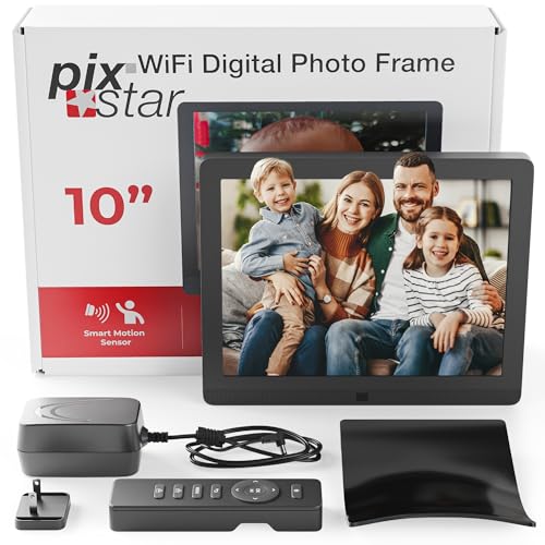 PixStar Easy SetUp Digital Photo Frame, 10Inch