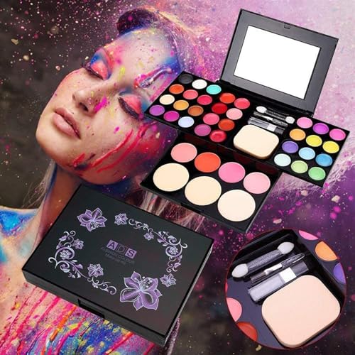 Make-up Palettes, 39 Color Eyeshadow Palette Highly Pigmented Cosmetic Palette, Makeup Palette Set Eyeshadow & Blusher & Face Powder & Lip Gloss Concealer Kit 8Pcs Makeup Brushes Set - Image 6