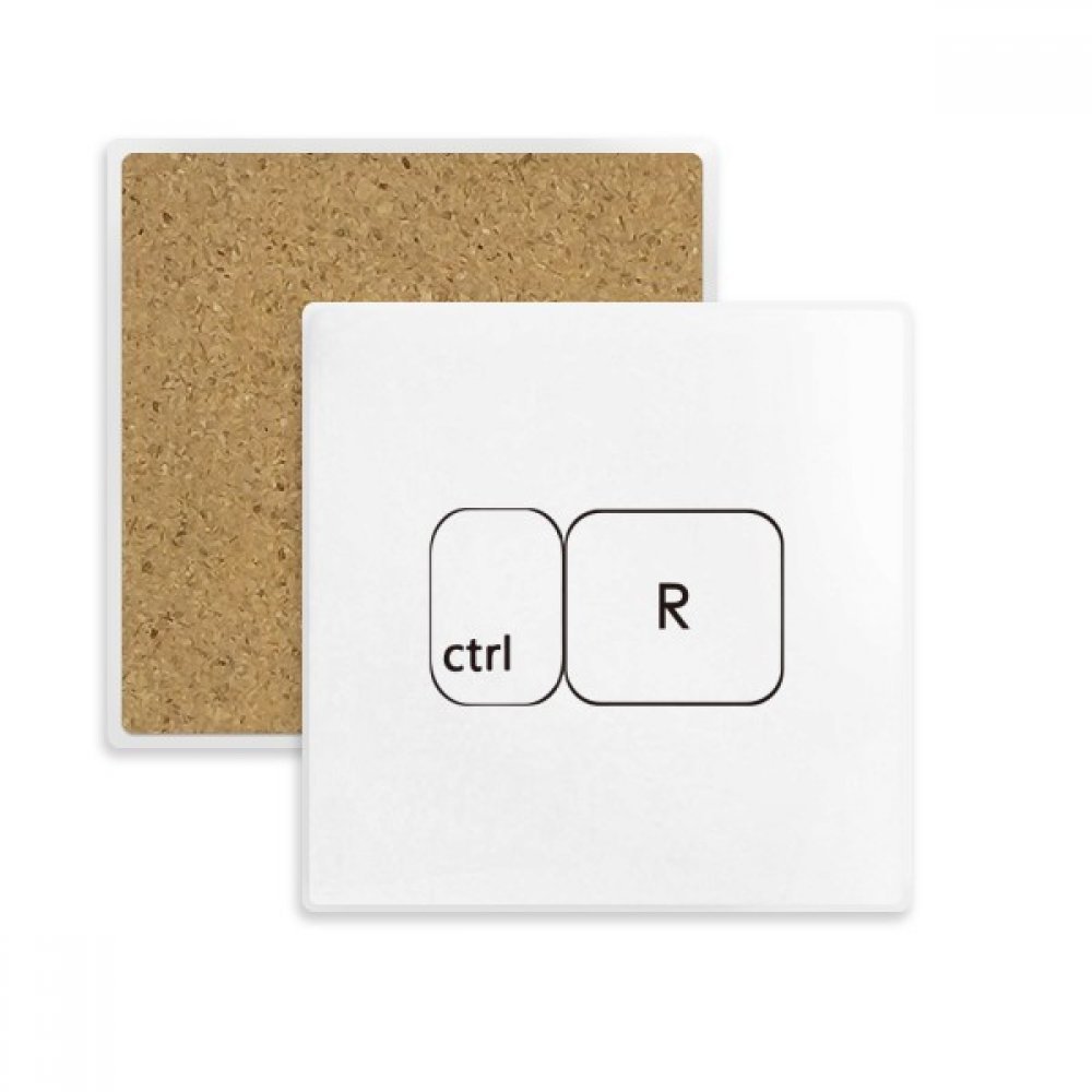 Clavier Symbole Ctrl R Sous-Verre Absorbant Contre les Taches de Café