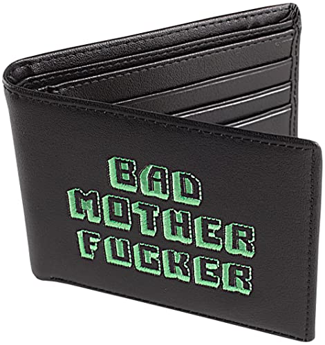 Image of Officially Licensed Black /Green Embroidered Bad Mother Leather Wallet