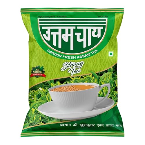 Image of UTTAM TEA Garden Fresh Assam Tea, Premium Chai Patti, Loose Leaves, Original & Pure, Single Origin, 250 Gm (Pack of 1)
