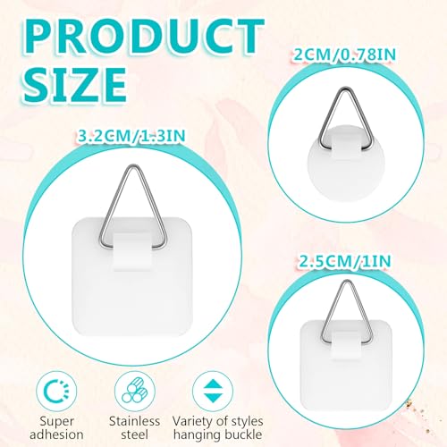 Image of Ptwola Wall Plate Hanger Display Holder Invisible Vertical Plate Holder Picture Adhesive Hooks Hanging Sticky Hanger for Home Kitchen Decorative Plastic Plates Photo Frame Wall Art (30)