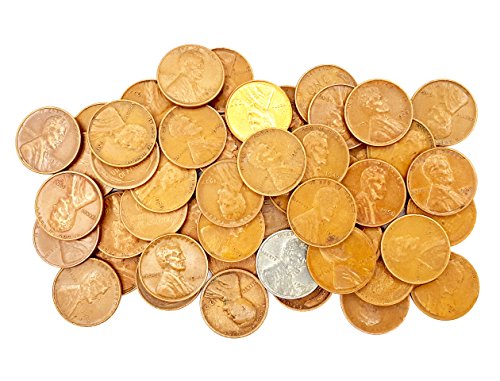 AIIZ Collectibles Lincoln Wheat Penny Roll (50 Coins), Mixed Years & Mints (1909-1958 PDS) Circulated Good to UNC in Old Window Wrap, Machine Rolled Penny Roll