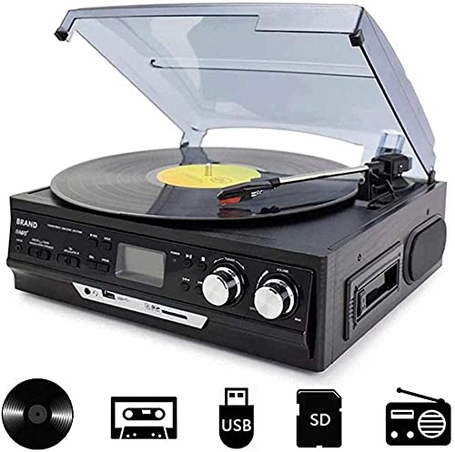 Gramophone, Tourne-Disque de Style Classique Platine Vinyle Vintage, avec Radio AM/FM Lecteur de Cassette Lecteur CD 2 Haut-parleurs stéréo séparés Radio - Les Beatles, Paul McCartney, John Lennon, RIngo Starr, George Harrison Gramophone, Tourne-Disque de Style Classique Platine Vinyle Vintage, avec Radio AM/FM Lecteur de Cassette Lecteur CD 2 Haut-parleurs stéréo séparés Radio – Image 3