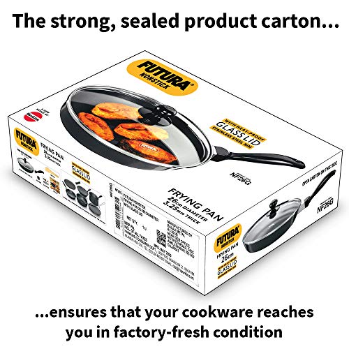 Hawkins-Futura-26-cm-Frying-Pan-Non-Stick-Fry-Pan-with-Glass-Lid-Frypan-Black-NF26G